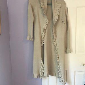 Gray knit duster